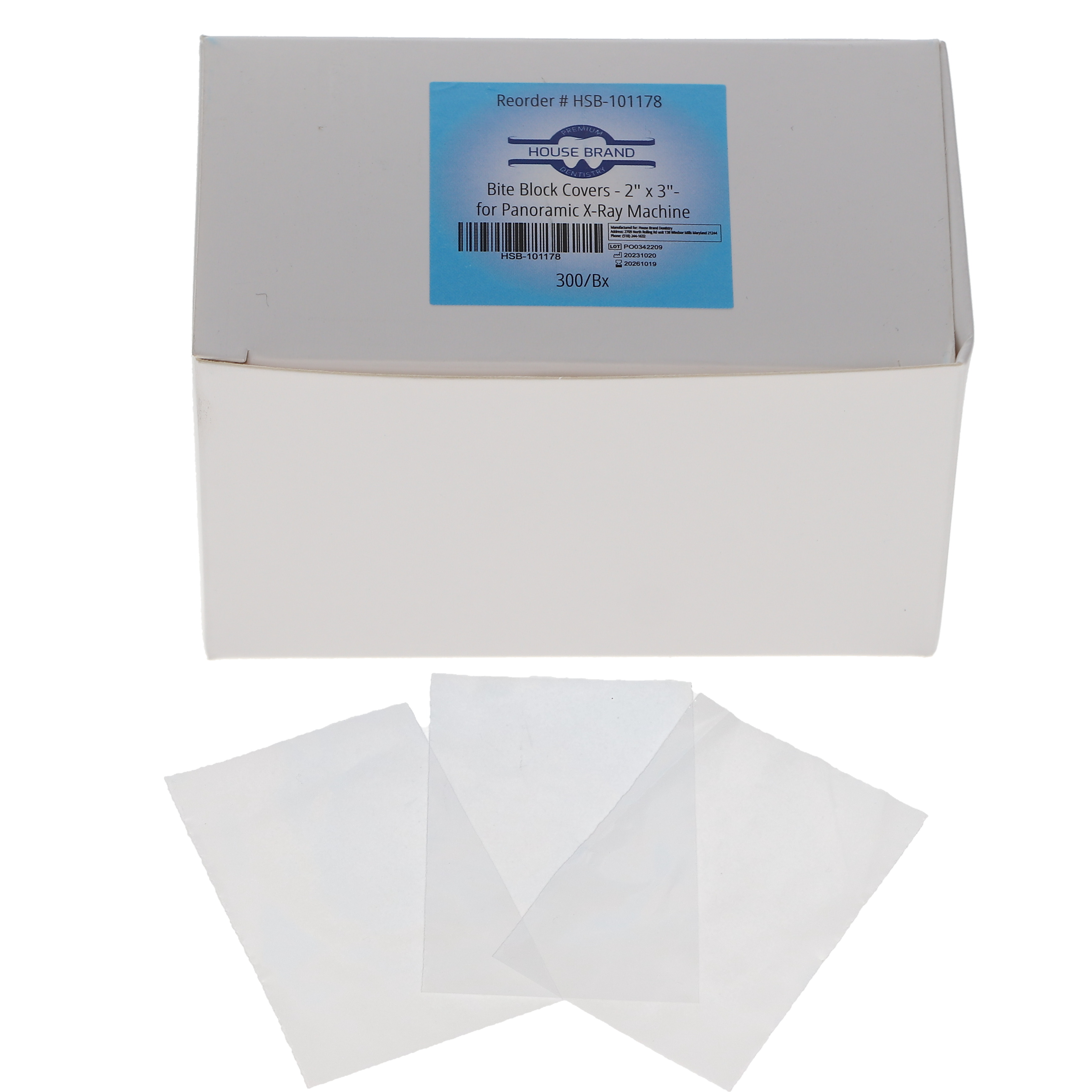 House Brand Dentistry 101178 HSB Bite Block Covers 2 House Brand Dentistry 101178 HSB Bite Block Covers 2